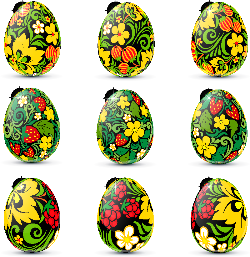 复活节艺术花纹彩蛋矢量素材复活节艺术花纹彩蛋矢量素材花卉植物纹样